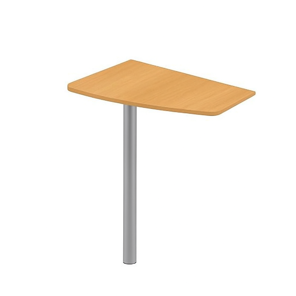 Приставний стіл лівосторонній, на металевій трубі, ЛЕЛЕКА, 502х735х750 мм.